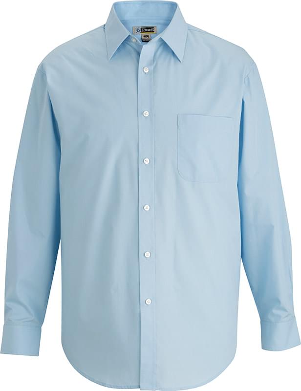 Mens Essential Broadcloth Shirt Long Sleeve