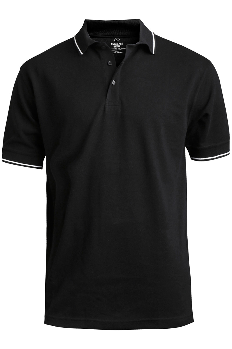 Men's Short Sleeve Tipped Collar And Cuff Polo