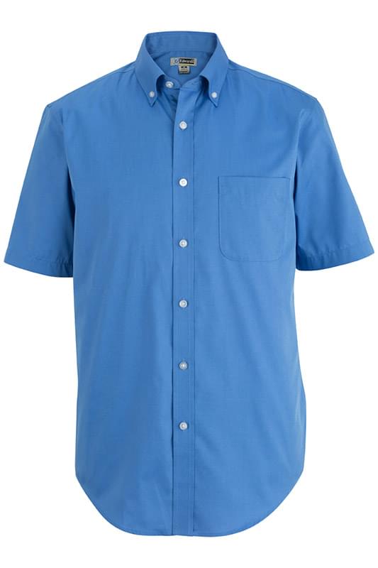 EDWARDS MEN'S S/S WRINKLE FREE PINPOINT OXFORD SHIRT