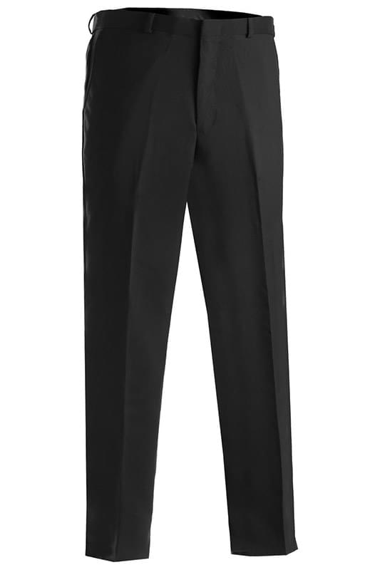 MEN'S POLYESTER FLAT FRONT PANT