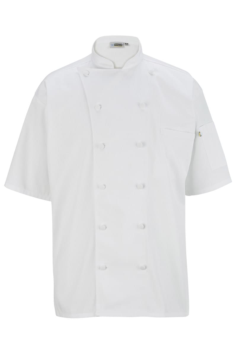12 BUTTON SHORT SLEEVE CHEF COAT WITH MESH