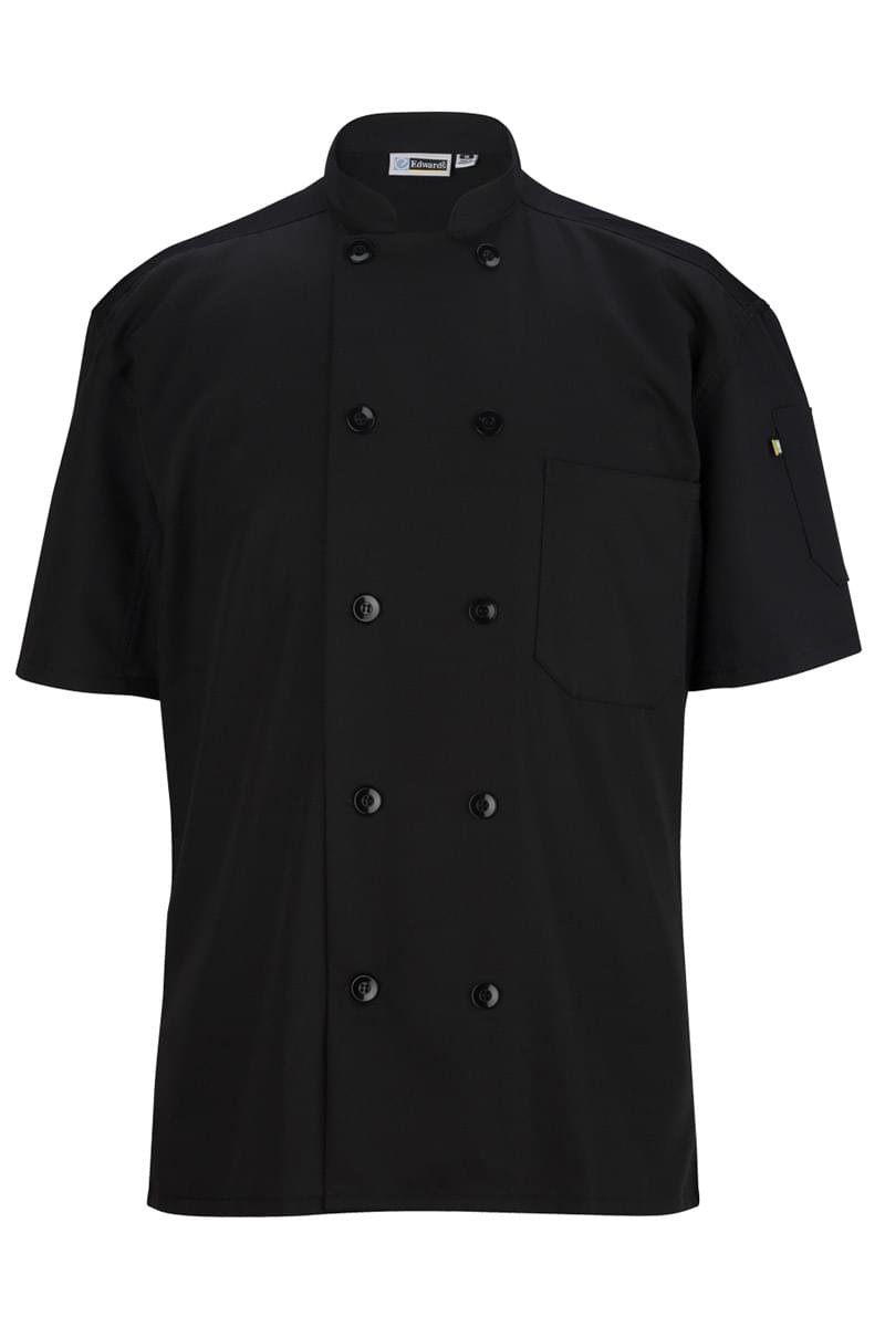 10 BUTTON SHORT SLEEVE CHEF COAT WITH MESH