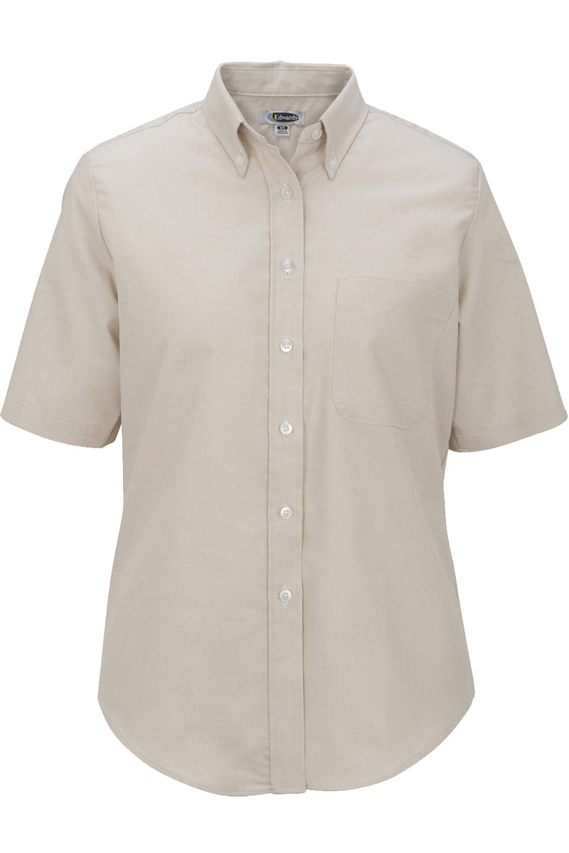 Ladies' Short Sleeve Oxford Shirt