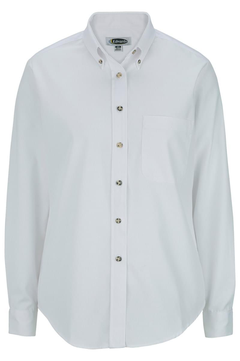 LADIES' EASY CARE LONG SLEEVE POPLIN SHIRT