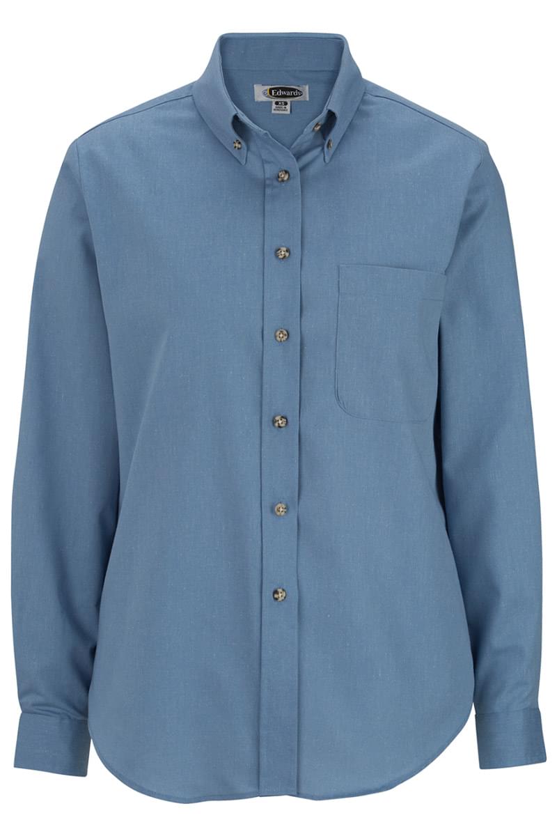 LADIES' EASY CARE LONG SLEEVE POPLIN SHIRT