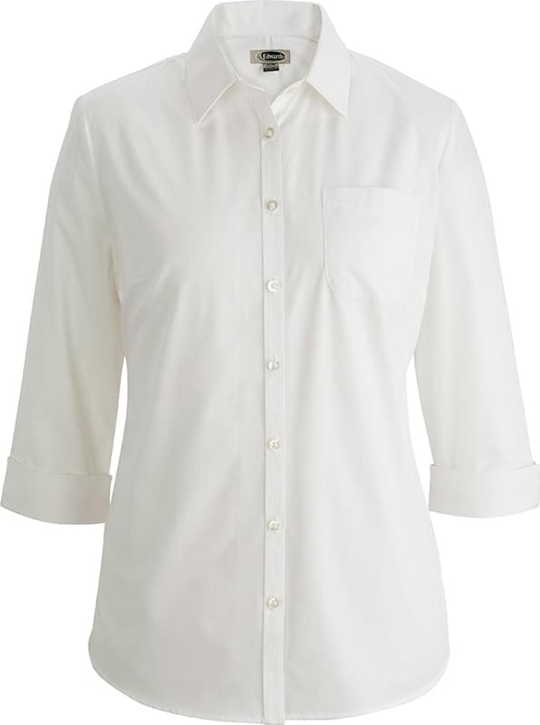 Ladies Essential Broadcloth Shirt ? Sleeve
