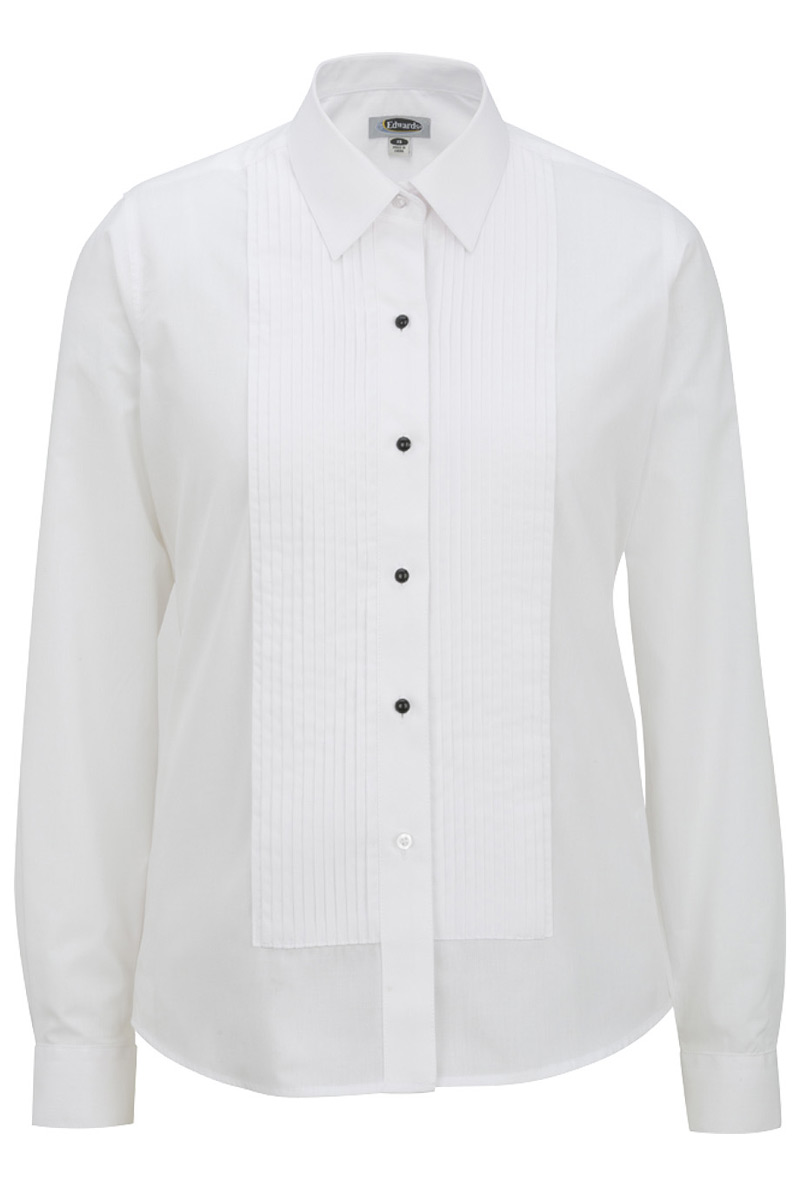 Women's Tuxedo Shirt 1/4 Pleat