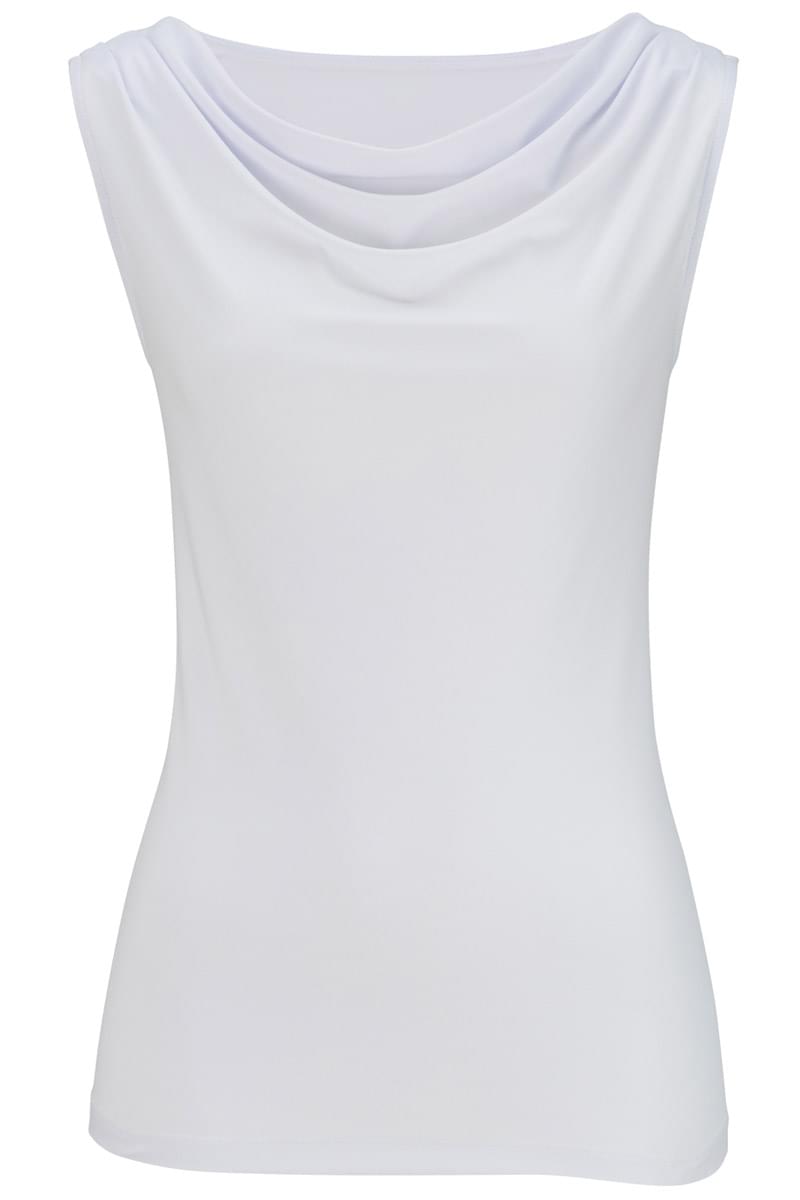 LADIES' SLEEVELESS COWL NECK KNIT TOP