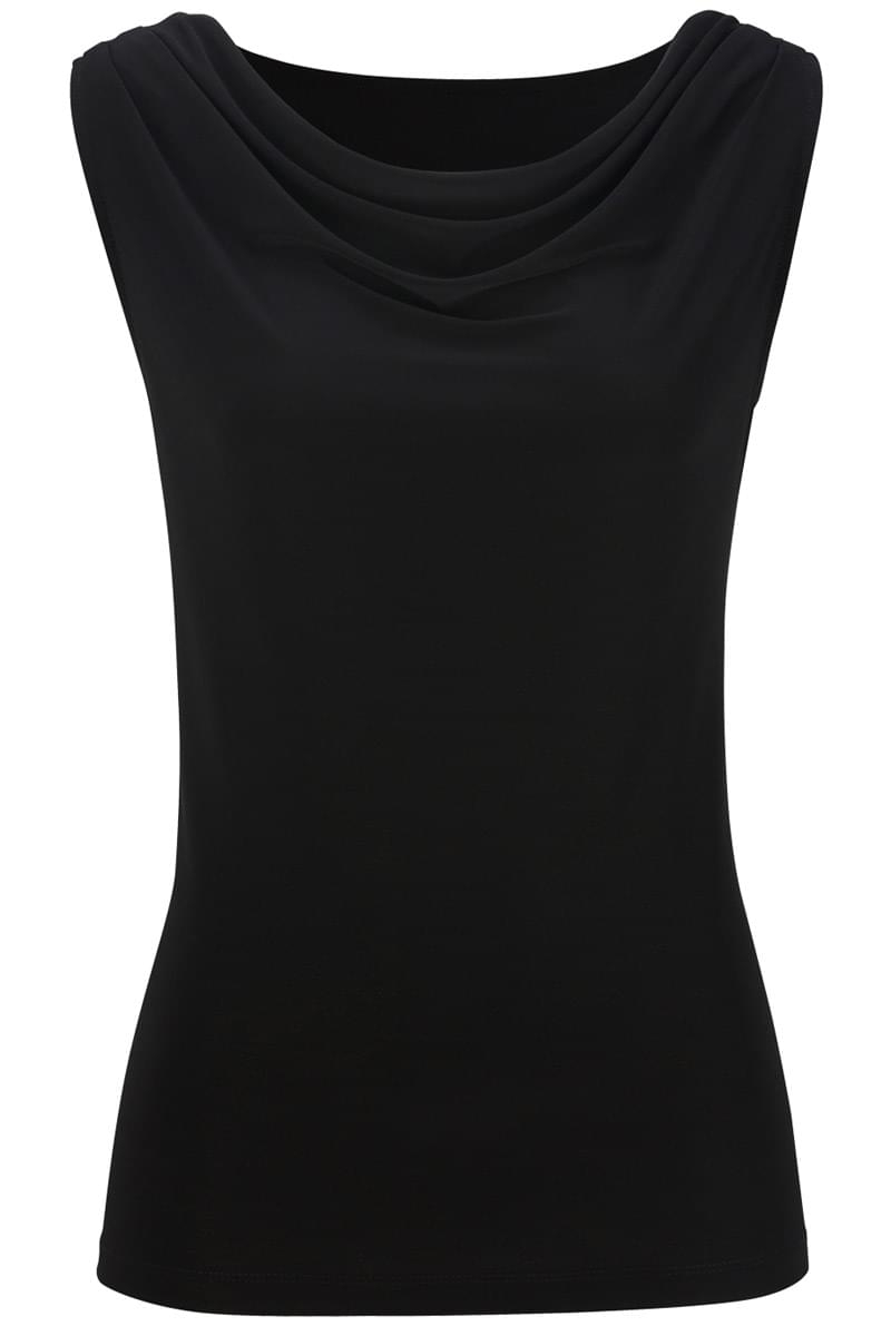 LADIES' SLEEVELESS COWL NECK KNIT TOP