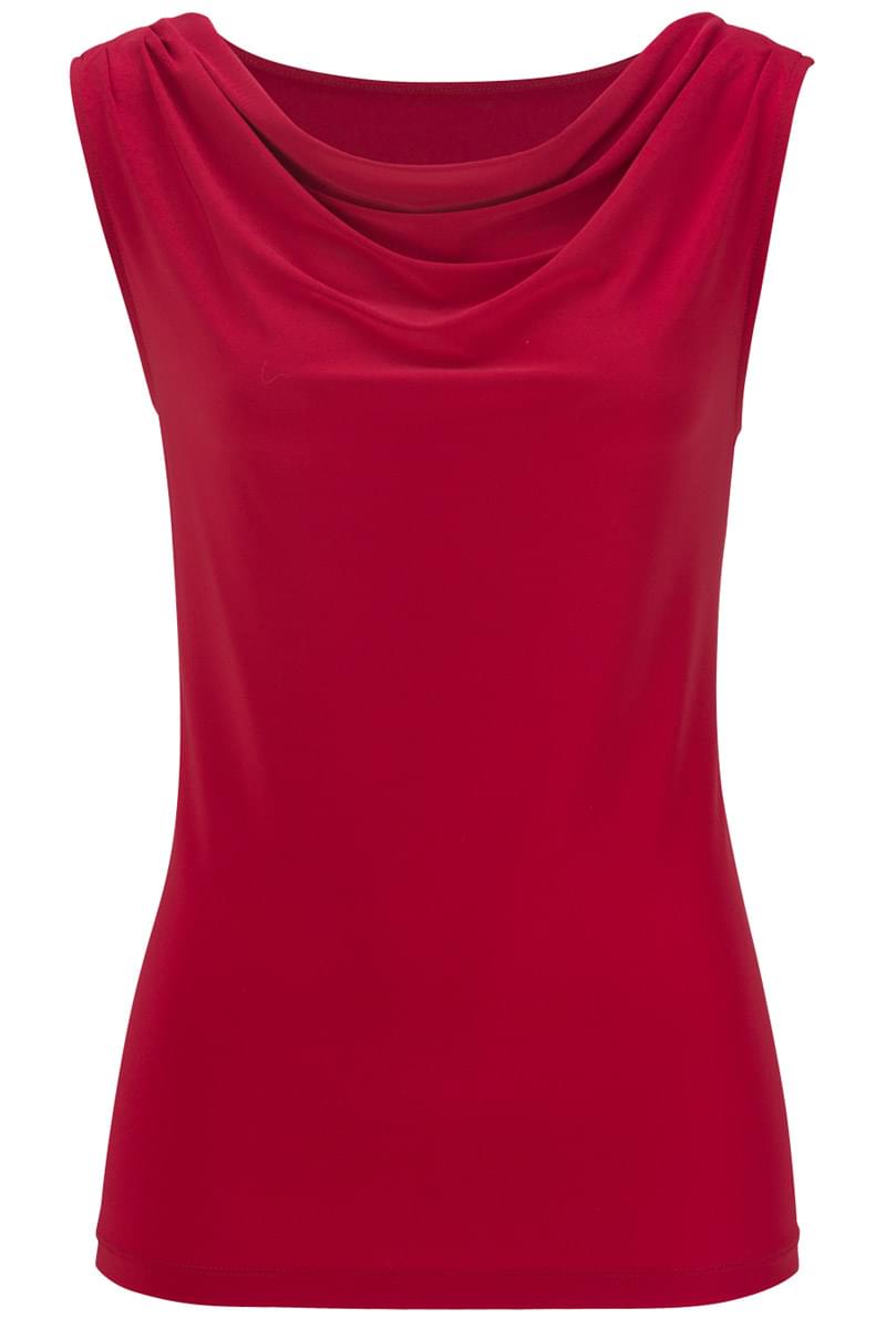 LADIES' SLEEVELESS COWL NECK KNIT TOP