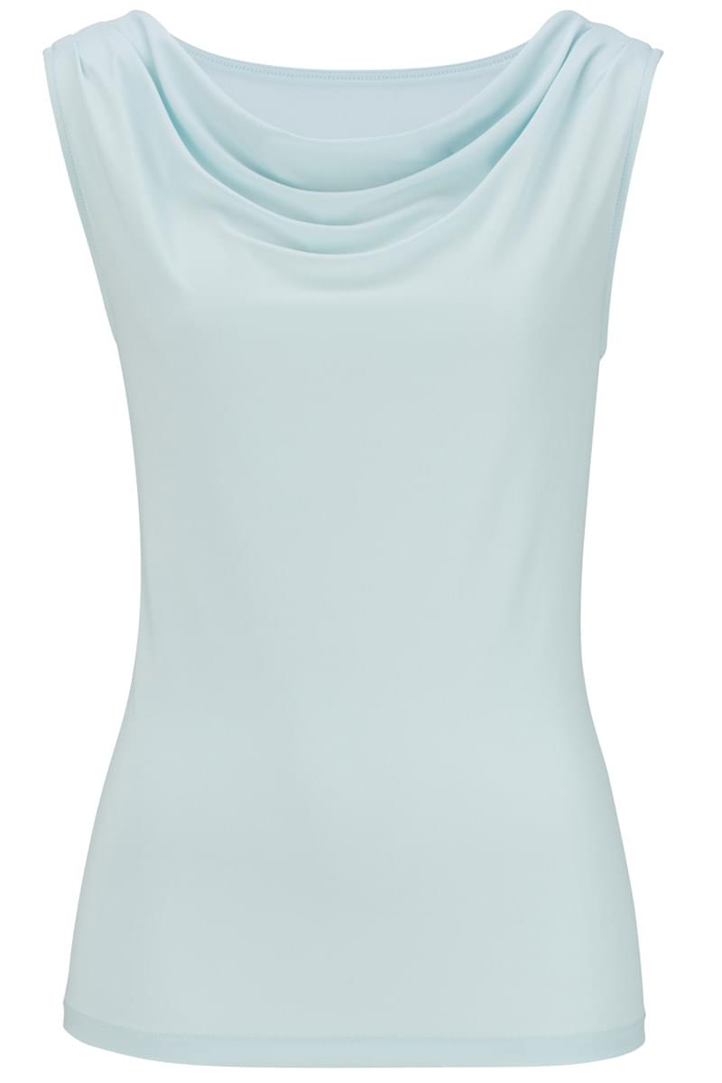 LADIES' SLEEVELESS COWL NECK KNIT TOP