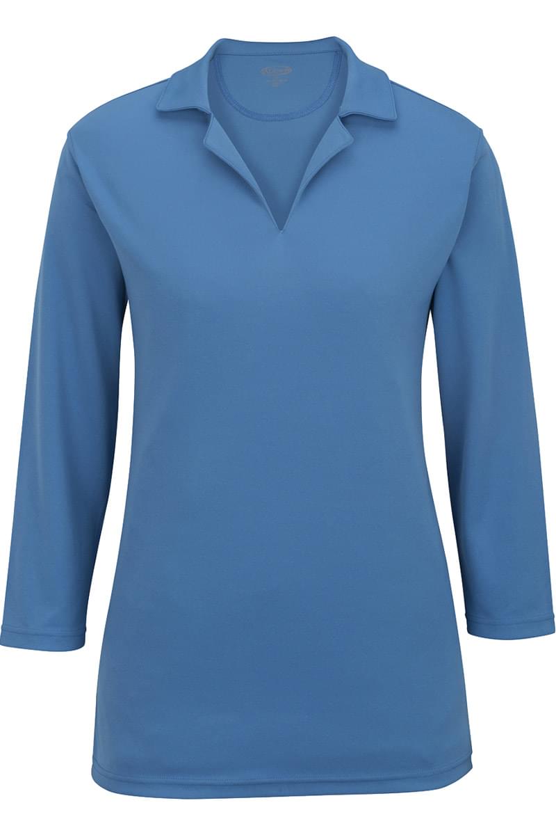LADIES' PERFORMANCE FLAT-KNIT 3/4 SLEEVE POLO