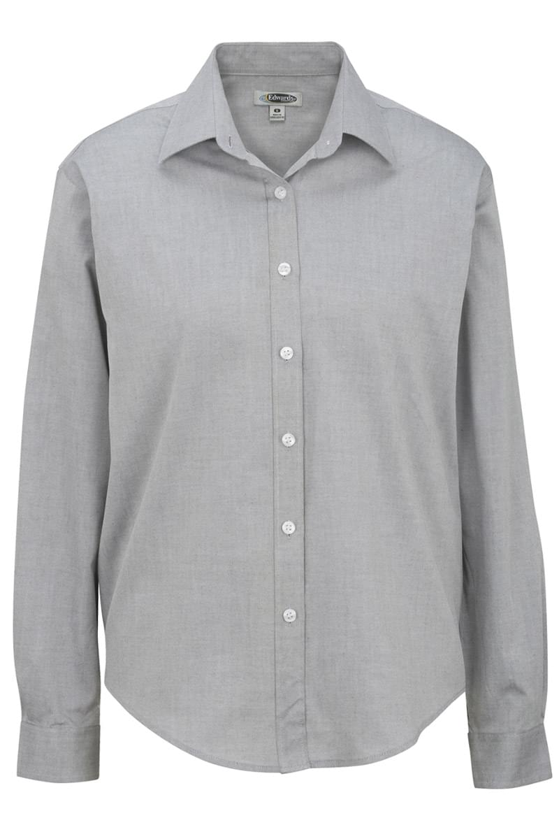 LADIES' PINPOINT OXFORD SHIRT - LONG SLEEVE