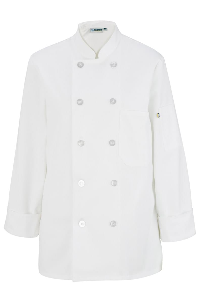 LADIES' 10 BUTTON LONG SLEEVE CHEF COAT