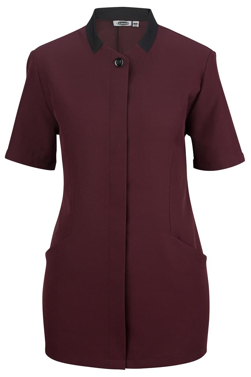 Women's Hidden Placket Solid Tunic