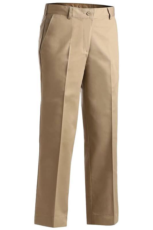 LADIES' EASY FIT CHINO FLAT FRONT PANT