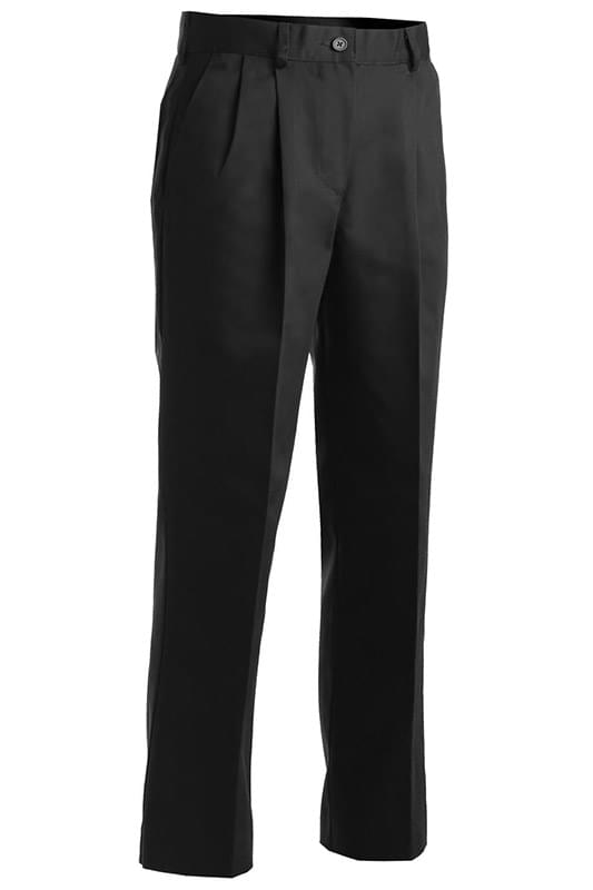 LADIES' ALL COTTON PLEATED PANT