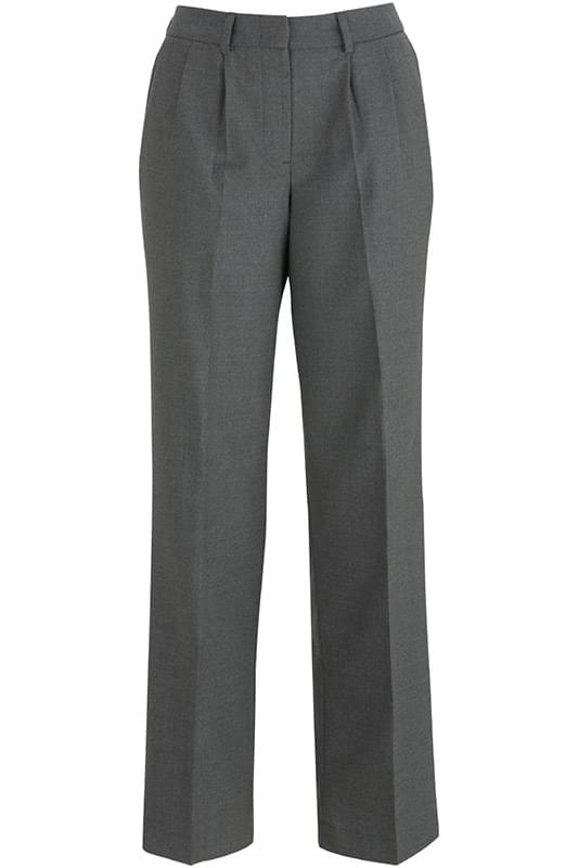 EDWARDS LADIES' PLEATED FRONT POLY/WOOL PANT