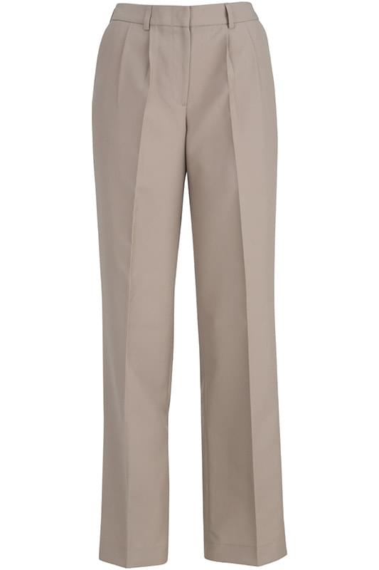 EDWARDS LADIES' PLEATED FRONT POLY/WOOL PANT
