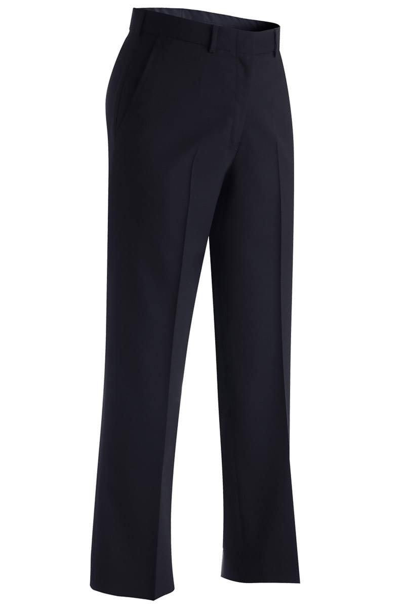 LADIES' LIGHTWEIGHT WOOL BLEND FLAT FRONT PANT