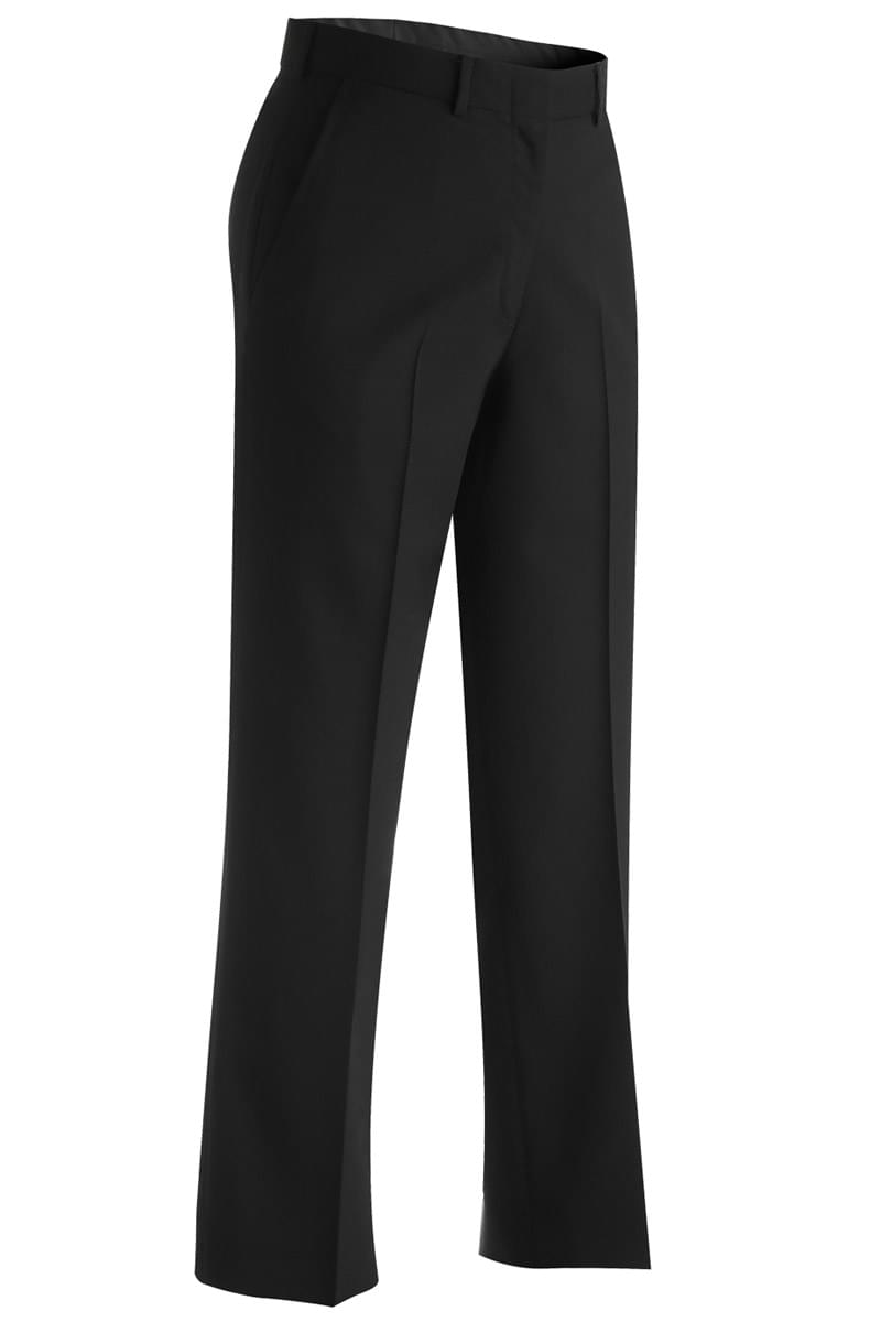 LADIES' LIGHTWEIGHT WOOL BLEND FLAT FRONT PANT