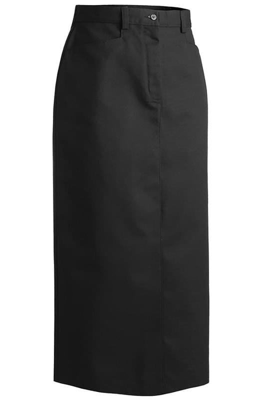 LADIES' BLENDED CHINO SKIRT-LONG LENGTH