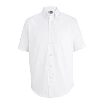 EDWARDS MEN'S S/S WRINKLE FREE PINPOINT OXFORD SHIRT