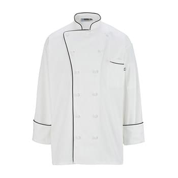 12 CLOTH BUTTON CLASSIC CHEF COAT WITH TRIM